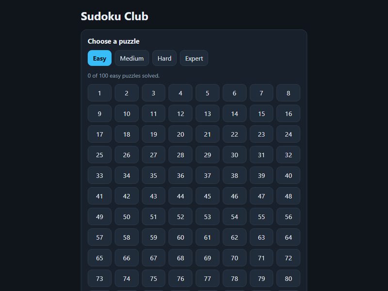 Sudoku Club